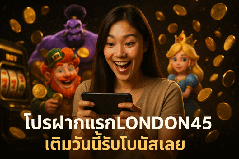 โปรฝากแรก LONDON45 เติมวันนี้รับโบนัสเลย